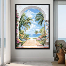 Tropical Archway Escape - NicheCanvas