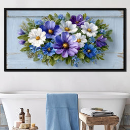 Lavender Meadow Flower Cascade - NicheCanvas