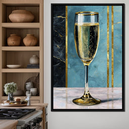 Gilded Champagne Elegance - NicheCanvas