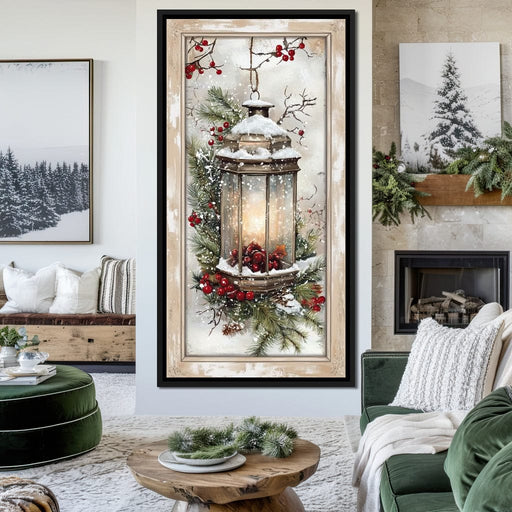 Lantern Glow Winter Enchantment Canvas Print