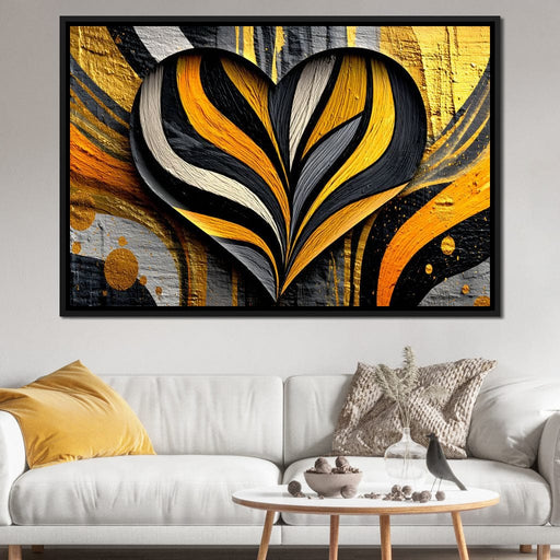 Golden Heartbeat Essence Canvas Print