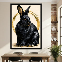 Gilded Hare Watching The Horizon - NicheCanvas