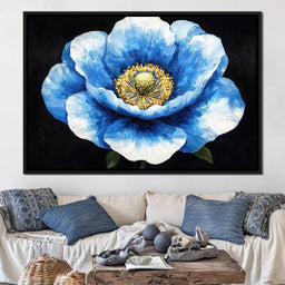 Petals of Sapphire Grace - NicheCanvas