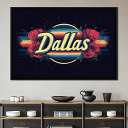 Retro Rose Radiance Dallas - NicheCanvas