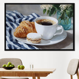 Morning Coffee Pastry Stilllife - NicheCanvas