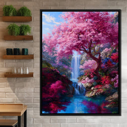 Cherry Cascade Dream Valley - NicheCanvas