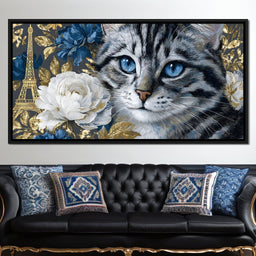 Parisian Elegance Feline Dreams - NicheCanvas