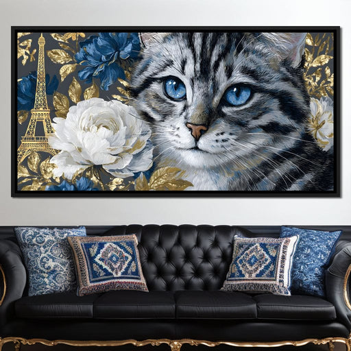 Parisian Elegance Feline Dreams Canvas Print