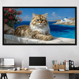 Mediterranean Feline Daydream - NicheCanvas