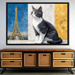 Feline Enchantment in Paris - NicheCanvas