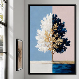 Balanced Seasons Tree Reflection - NicheCanvas