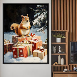 Winter Squirrel Gifts - NicheCanvas