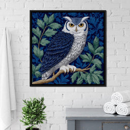 Majestic Owl Among Leaves - NicheCanvas