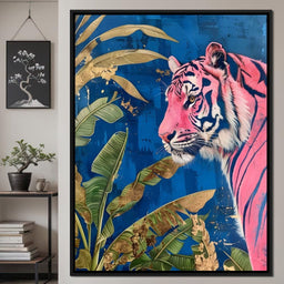 Pink Tiger Tropical Majesty - NicheCanvas