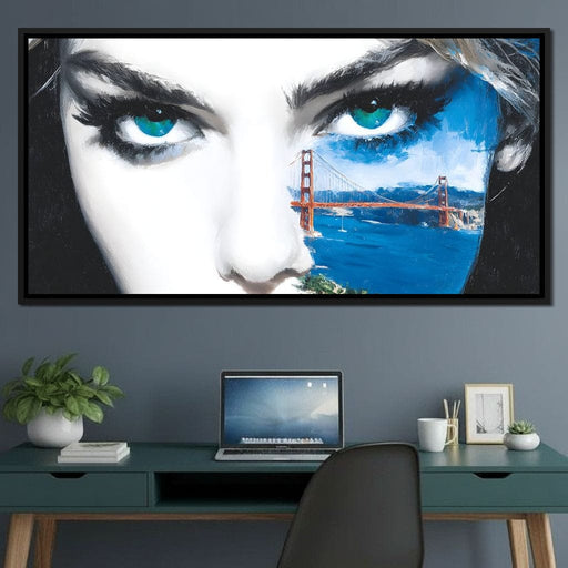 Golden Gate Reflections Within Eyes Canvas Print