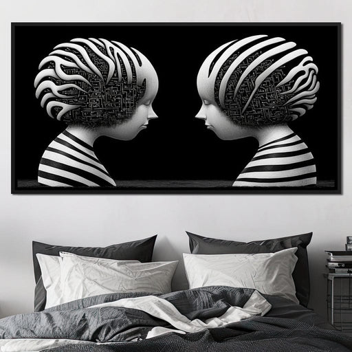 Binary Duality - TooplesArt Canvas Print