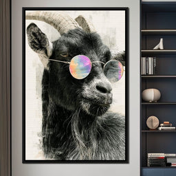 Stray Goat With A Painted Perspective - NicheCanvas
