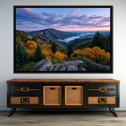 Autumn Mountain Cloud Sea View - NicheCanvas