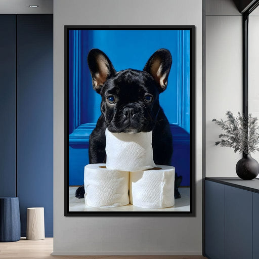 French Bulldog Roll Guardian Canvas Print