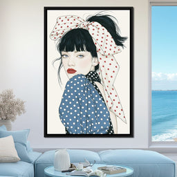 Polka Dot Afternoon Glance - NicheCanvas