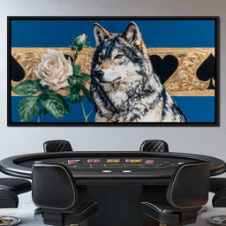 Wolf Regal Ivory Rose Saga - NicheCanvas