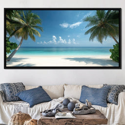 Tropical Tranquility Shoreline - NicheCanvas