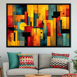 Geometric Dawn Spectrum - NicheCanvas