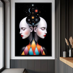 Twins of the Celestial Mind - TooplesArt - NicheCanvas