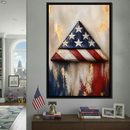 Folded Honor Beneath Gold Leaf - NicheCanvas