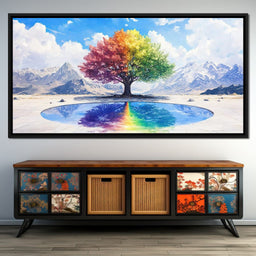 Rainbow Reflections Oasis - NicheCanvas