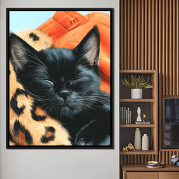 Dreamy Feline Slumber Bliss - NicheCanvas