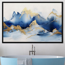 Golden Sapphire Alpine Peaks - NicheCanvas