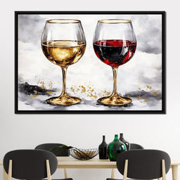Red & White Wine - NicheCanvas