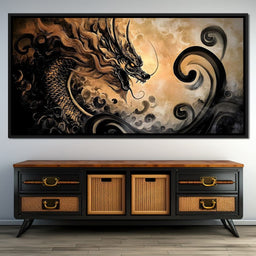 Dragon's Fiery Ascent - NicheCanvas