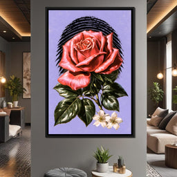 Solitary Rose Before The Solar Eclipse - NicheCanvas
