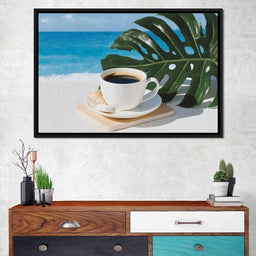 Seaside Coffee Escape Moment - NicheCanvas