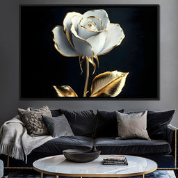 Golden Elegance of Petals - NicheCanvas