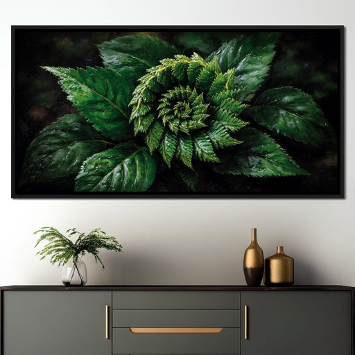 Tropical Fern Leaf Bouquet Canvas Print