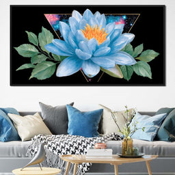 Cosmic Lotus Stardust Flourish - NicheCanvas