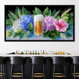 Floral Celebration Brew Symphony - NicheCanvas