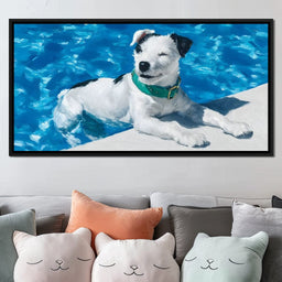 Sunny Poolside Companion - NicheCanvas