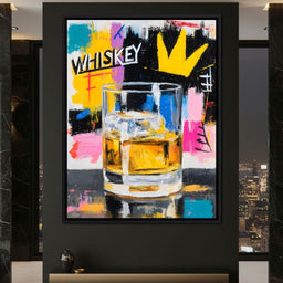 Neon Whiskey Crown Toast - NicheCanvas