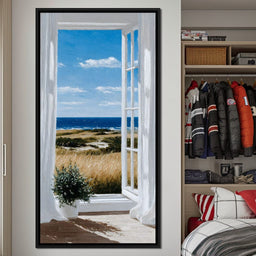 Open Window Ocean Breeze View - NicheCanvas