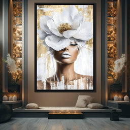 Petals of Golden Elegance - NicheCanvas