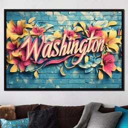 Floral Washington - NicheCanvas
