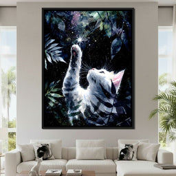 Starbound White Cat Dream - NicheCanvas