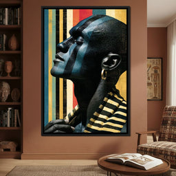 Pan Africa Colours Silhouette - NicheCanvas
