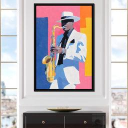 Vibrant Jazz Sax Soloist Style - NicheCanvas