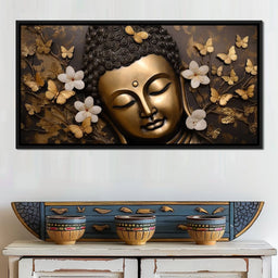 Glimmering Gold Buddha - NicheCanvas
