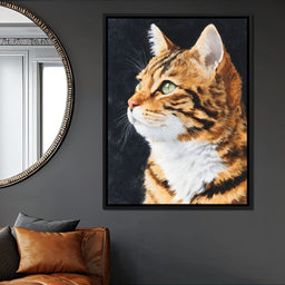 Golden Tabby Cat Portrait - NicheCanvas